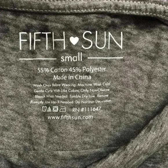 Fifth Sun Pumpkin Spice Gray White Spellout Sleeveless Muscle Tee Size S - Picture 5 of 5